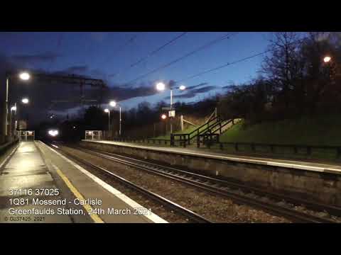 37116 & 37025 1Q81 accelerate through Greenfaulds: 24/03/21
