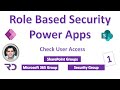 Implementing Role Based Security In Power Apps