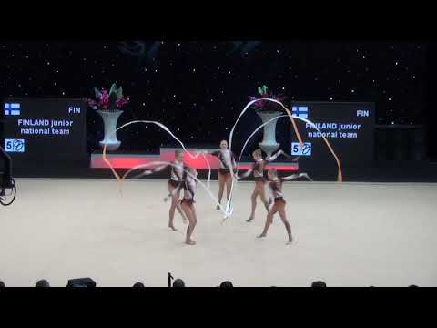 Junior National Team Finland  FIG Junior Group Final 5 ribbon Miss Valentine 2019
