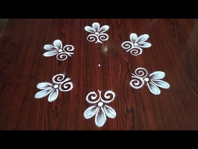 Simple 3 dot kolam design by sresta - video 2