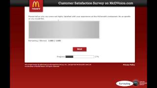 mcdvoice.com McDonald’s Survey Video by Surveybag