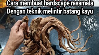 Download lagu membuat hardscape aquascape dengan teknik melintir batang kayu rasamala mp3