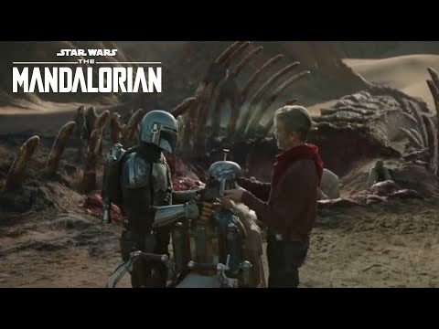 Mandalorian Din Djarin kills the krayt dragon! and gets Boba Fetts armour back from Cobb Vanth.