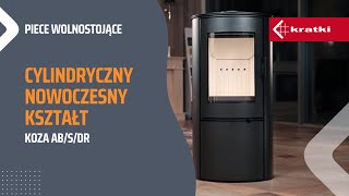 Піч-камін Kratki KOZA AB S/DR кахель чорна