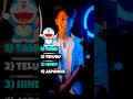Doraemon Song 🩵 In 4 Languages Shorts Doraemon Telugu Youtubeshorts