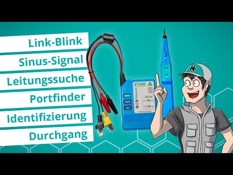 Einfache Leitungssuche mit KE401: Störfeste Adernpaaridentifizierung, Durchgang und Portfinder