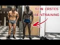 Sein erstes Beintraining | Wie viel Kg kann er beugen?