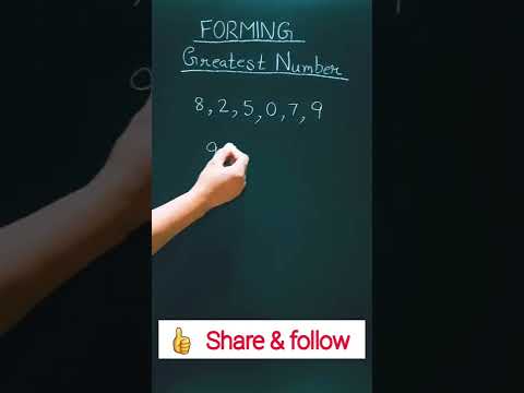 Forming greatest number | shorts | #shorts #youtubeshorts #mathtricks
