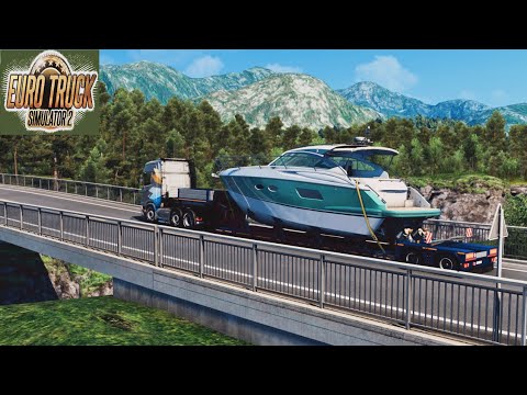 Transporting Yacht to Bari Port | Catania - Bari | Italia DLC | Scania R520 V8 | ETS2 gameplay |