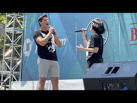 Wicked's Alyssa Fox and Jordan Litz Perform "As Long As You're Mine" at Broadway in Bryant Park
