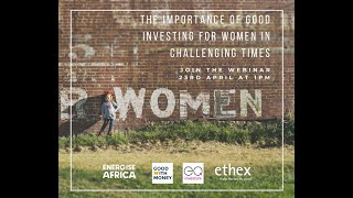 COVID 19: The importance of good investing for women in challenging times
