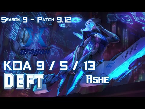 KZ Deft ASHE vs LUCIAN ADC - Patch 9.12 KR Ranked