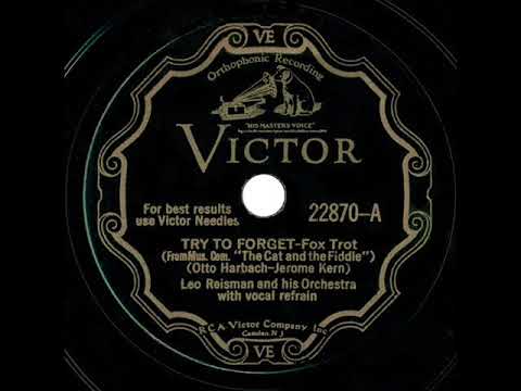 1931 Leo Reisman - Try To Forget (Frank Luther, vocal)