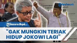 Rocky Gerung Sebut Kasus Ijazah Jokowi Untungkan Prabowo: Gak Mungkin Teriak 'Hidup Jokowi' Lagi