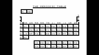 The Periodic Table for the ZX81
