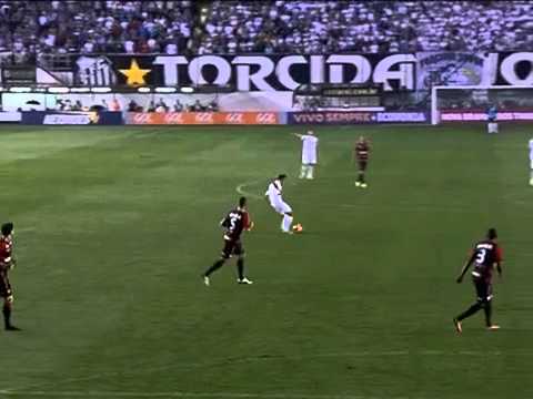 Lance de Thaigo Ribeiro - Santos 2x0 Vitória  - 24/08/13 BRASILEIRÃO 2013