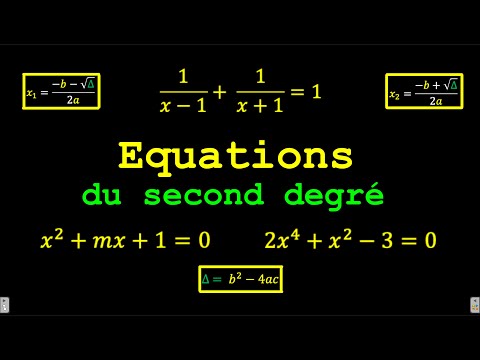 Equations du second degré dans R: utilisation du discriminant