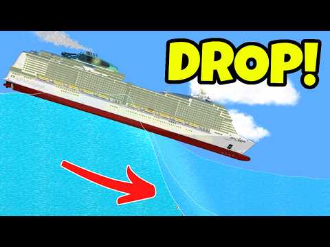 Which Cruise Ship BEST SURVIVES A REVERSE TSUNAMI! - Floating Sandbox