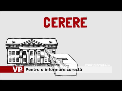 Pentru o informare corectă