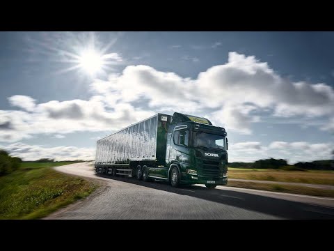 Sweden's Scania unveils world's first semi-truck covered in solar panels