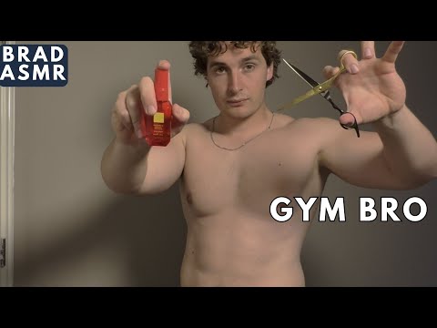 ASMR Gym Bro HAIRCUT and MASSAGE