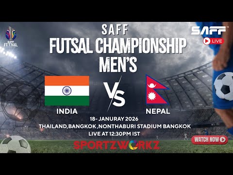 LIVE |SAFF Men’s Futsal Championship 2026 | Day 3 – Match 1 | India vs Nepal