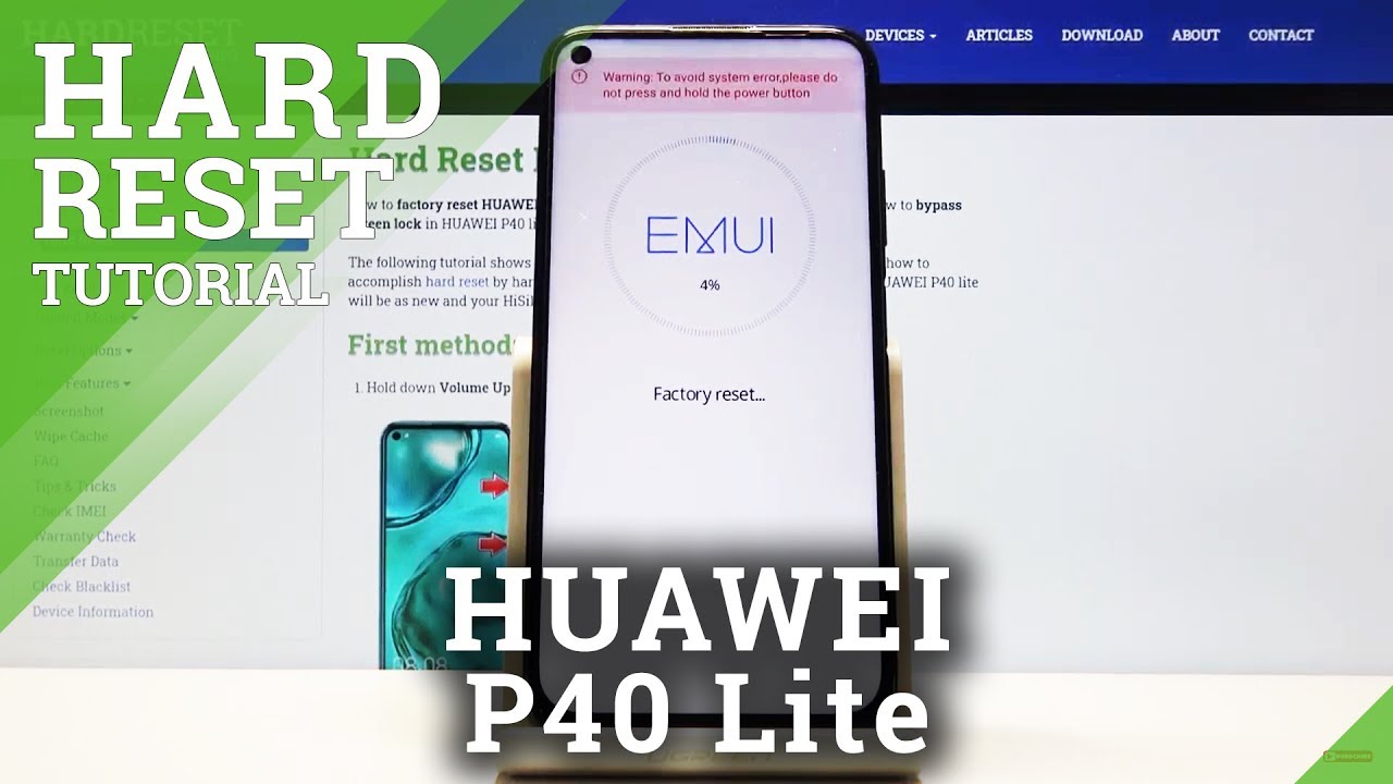 Hard Reset Huawei P40 Lite – Remove Screen Lock / Wipe Data