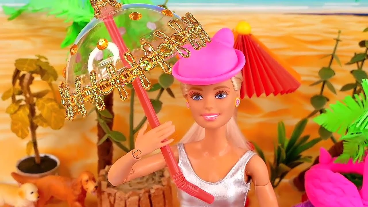 24 DIY Dollhouse Crafts 〜 Swimsuit for pregnant Barbie, Rollers, Miniature Hamster, Pop It and more