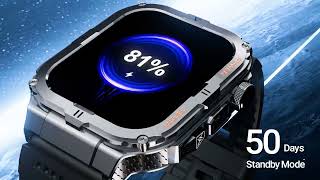 Original design high quality smart watch with call LED flashlight IP68 waterproof 1.96 inch screen