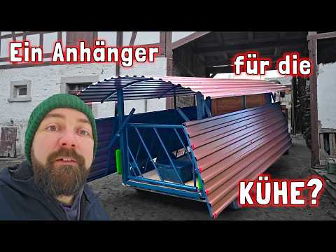 Ein Ballenanhänger aus Schrott gebaut!