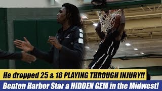 Scooby Johnson Plays Through Injury, Drops 25 &amp; 16 in Rivalry Game!! Hidden Gem in Benton Harbor!!