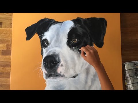 DOG SPEED PAINTING | acrylic painting timelapse