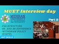 MUET Interview Day Fee structure, BS and BE Details, Hostel, and Withdraw policy , full guideline #2