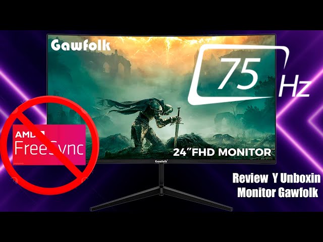 Vídeo relacionado con Gawfolk Panel de 27 Pulgadas, Monitor de computadora Curvo Gaming 1800R 250Hz, FHD 1080p 1ms, Freesync, 98% sRGB, Altavoces Integrados, HDMI 2.0, DisplayPort, Compatible con Montaje en Pared - Negro