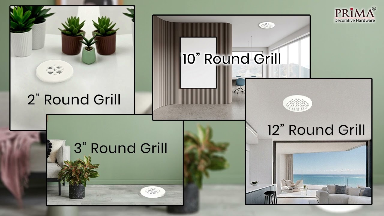 VR100 & VR109 Round Grilles | Decorative Vent Covers for Modern Interiors