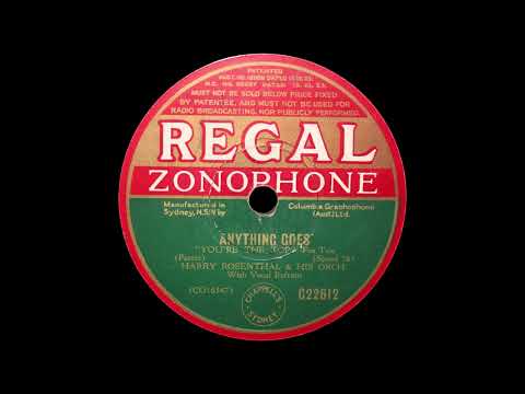 1934 Harry Rosenthal & His Orchestra - You're The Top (V. Helen Ward)