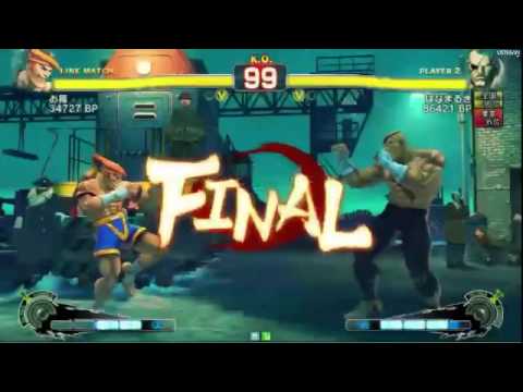 SSF4 AE: oshino (Adon), OneChanceTarou (Makoto) vs Hanamaruki (Sagat), Haneyama (Yang)