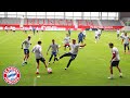 Gnabry, Thiago, Müller & Co. show their skills in Rondo training | FC Bayern