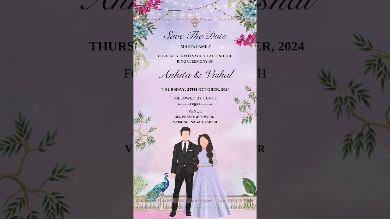 Elegant Script Save the Date Invitation