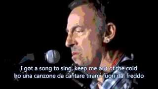 Bruce Springsteen - Further On (Up The Road) - lyrics &amp; Sub ITA Acoustic live