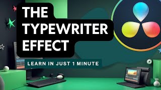 Davinci Resolve How to easily and quickly create a Typewriter Effect