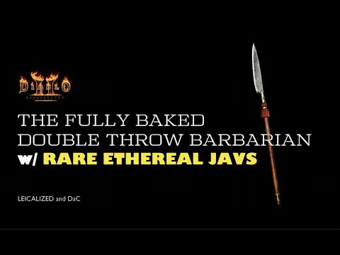 D2R THROW BARBARIAN SOLO Player 8 DESTRUCTION WITH ETHEREAL JAVS