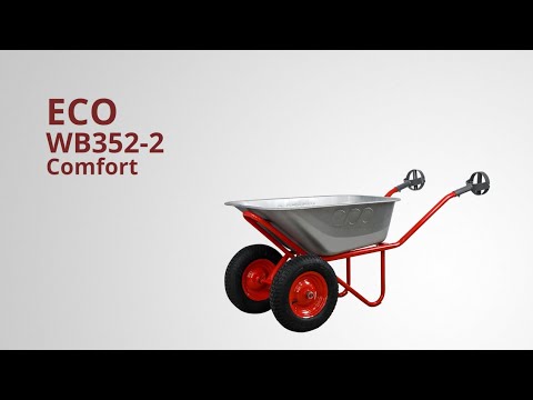 фото тачка строительная eco wb352-2 comfort (130л, 350кг 2 колеса) усиленная двухколесная садовая эко еко 0