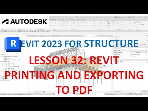 Revit 2023 Structure Lesson 32 Revit Printing And Exporting To Pdf Revit 2023 Structure Lesson 32 Revit Printing And Exporting To Pdf