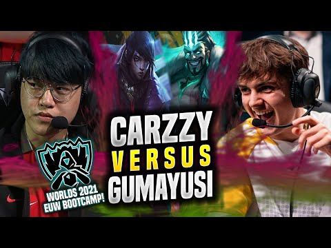 MAD CARZZY vs T1 GUMAYUSI in WORLDS BOOTCAMP EUW!   MAD Carzzy Plays Draven ADC vs Aphelios!