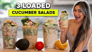 My Most Popular CUCUMBER SALADS! Low Carb + High Protein