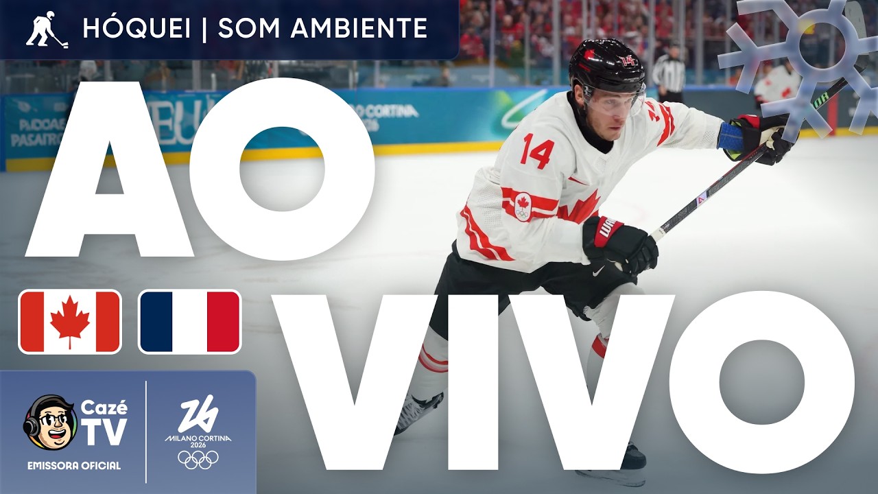 AO VIVO (SOM AMBIENTE): HÓQUEI MASCULINO | OLIMPÍADAS DE INVERNO 2026 | CANADÁ X FRANÇA