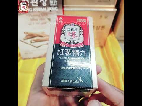 Video Chi Tiết Viên hồng sâm KGC 168g  Korean Red Ginseng Extract Pill  Hàn Quốc