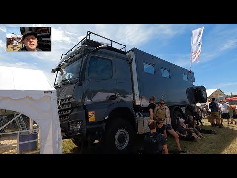 Bliss Mobil 20 foot quad garage expedition motorhome Camper MB Arocs 6x6 walkaround + interior K376