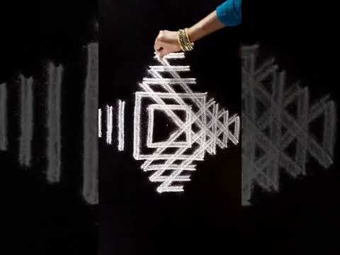 Kolam | Easy Padi Kolam | Simple Kolam Design | #shorts | @k3rangolikolam